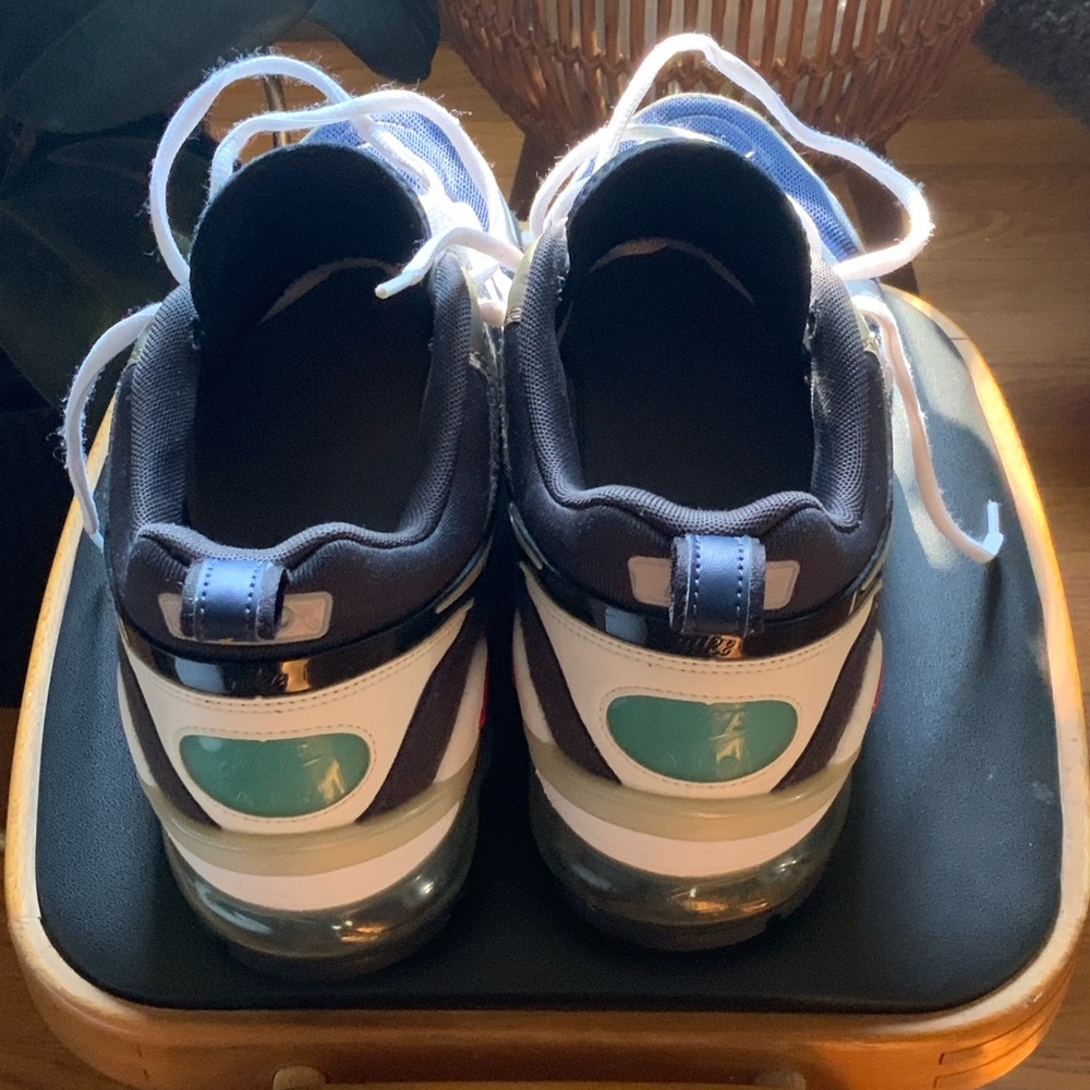 Nike Black and White Sneakers with Blue Accents